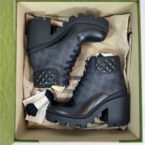 Gucci Trip 70 GG Monogram Quilted Ankle Boot - Women’s 6.5 - Picture 2 of 8